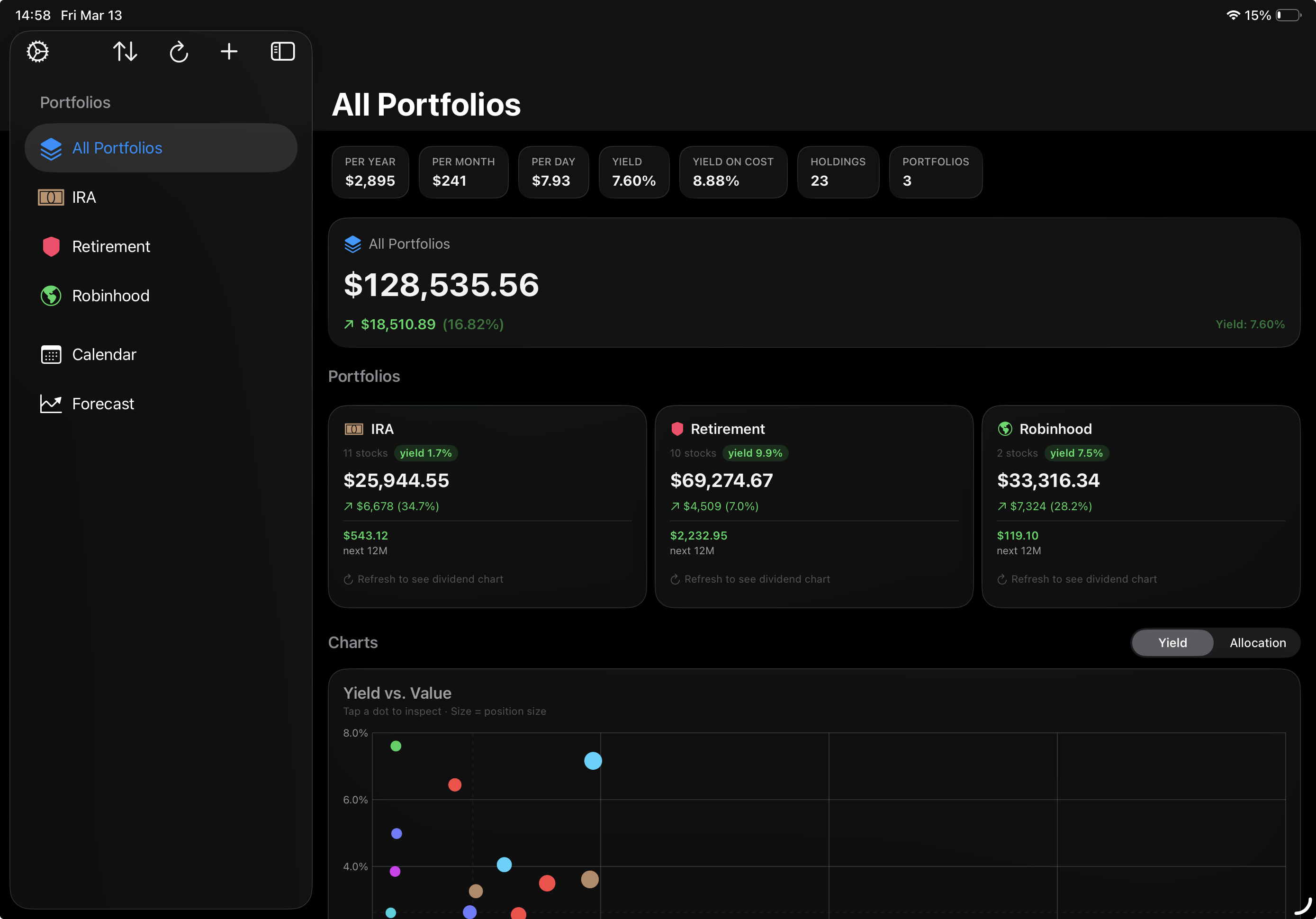 FinanceForest: Portfolio preview