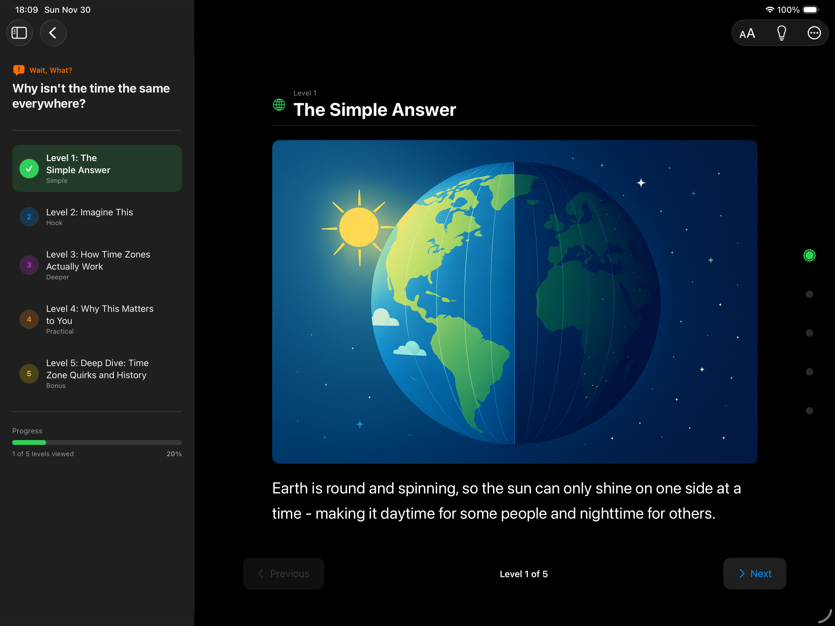 Grid of question cards inside the BitOfEverything app